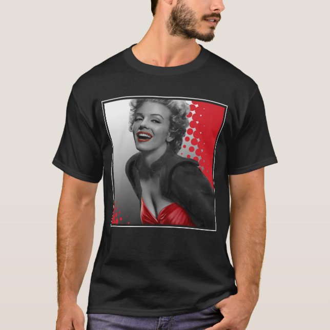 Rött pricker Marilyn T-shirt (Framsida)