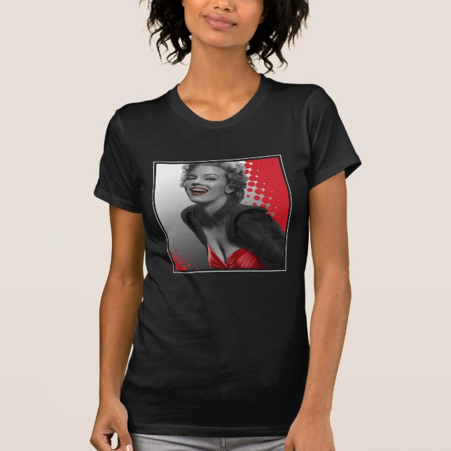 Rött pricker Marilyn T Shirt (Framsida)