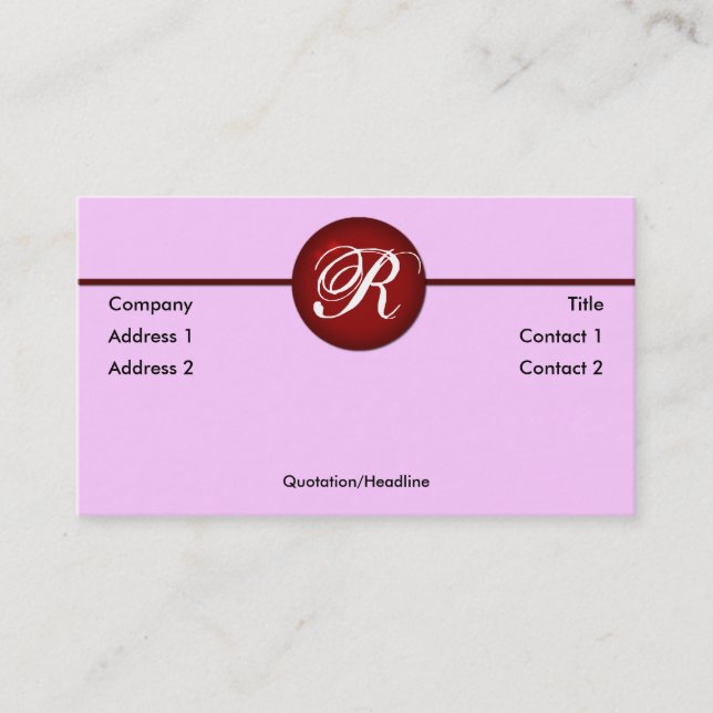 Rött prickkort visitkort (Framsida)