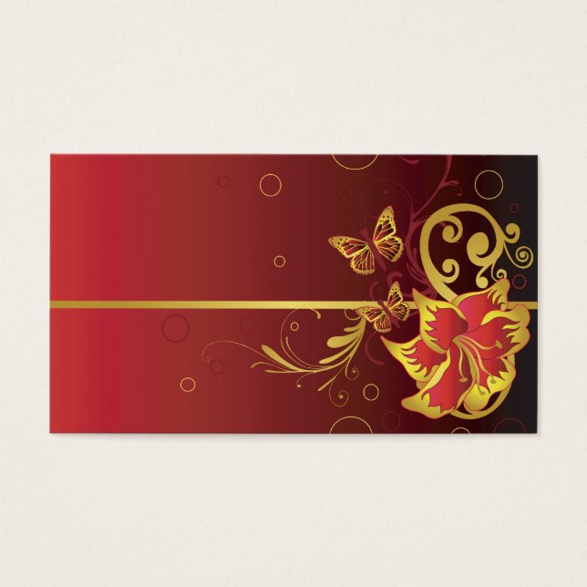 Rött profilkort visitkort (Framsidan)