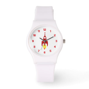 Rött raket armbandsur