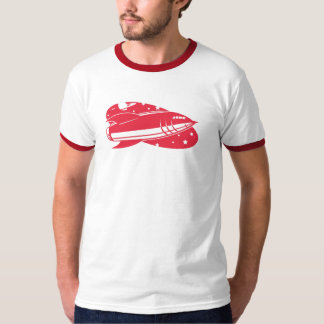 rött raket retro 2 t-shirt