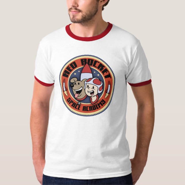 Rött raket t-shirt (Framsida)