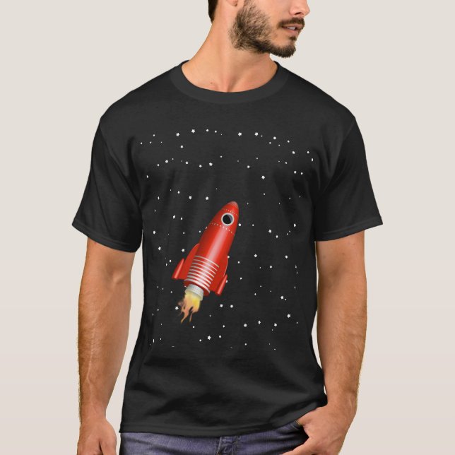 rött raket tee (Framsida)