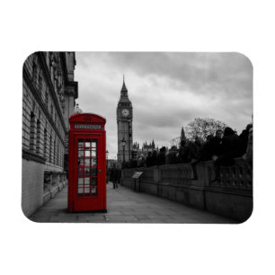 Rött ringa boxas i London den rektangulära Magnet