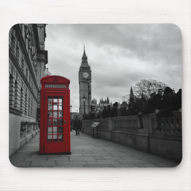Rött ringa boxas i London mousepad Musmatta (Framsidan)