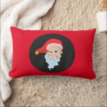 rött, roligt CHRISTMAS SANTA LUMBAR Pillow Lumbarkudde<br><div class="desc">RED SANTA LUMBAR PILLOW</div>