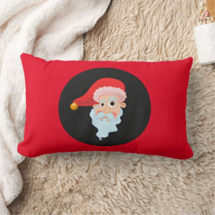 rött, roligt CHRISTMAS SANTA LUMBAR Pillow Lumbarkudde