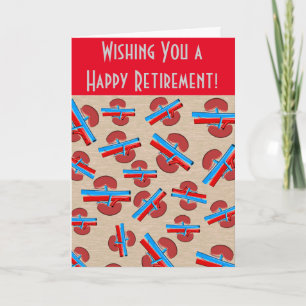 Rött rött kort för pensionerad nephrolog Greeting