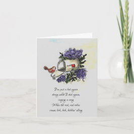 Rött rött Robin kort