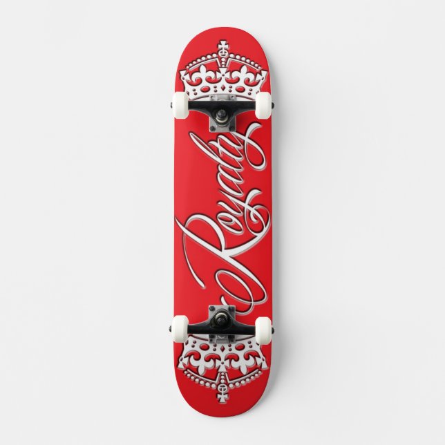 Rött royaltySkateboarddäck Old School Skateboard Bräda 18 Cm (Framsida)