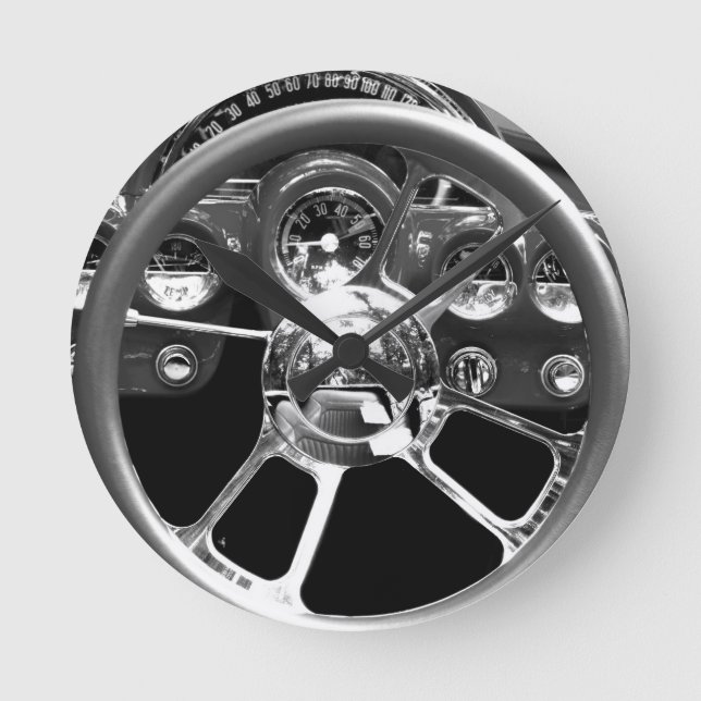 Rött rulla rund klocka (Framsida)