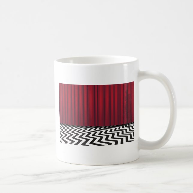Rött rum för svart loge kaffemugg (Höger)
