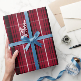 Rött rutigt julinpackningspapper presentpapper