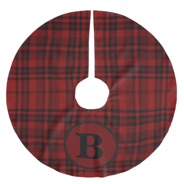 RÖTT RUTMÖNSTER PÅ LANTHEMMETYP JULGRANSMATTA BORSTAD POLYESTER (Framsidan)