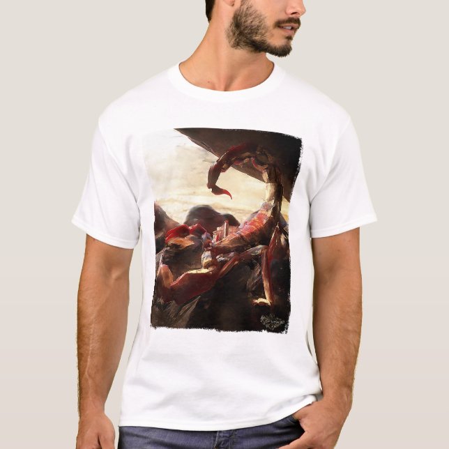 Rött Scorpiongift Tee Shirt (Framsida)