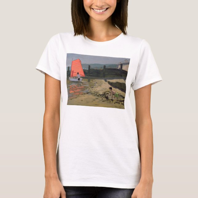 Rött segla islen av wighten t-shirt (Framsida)