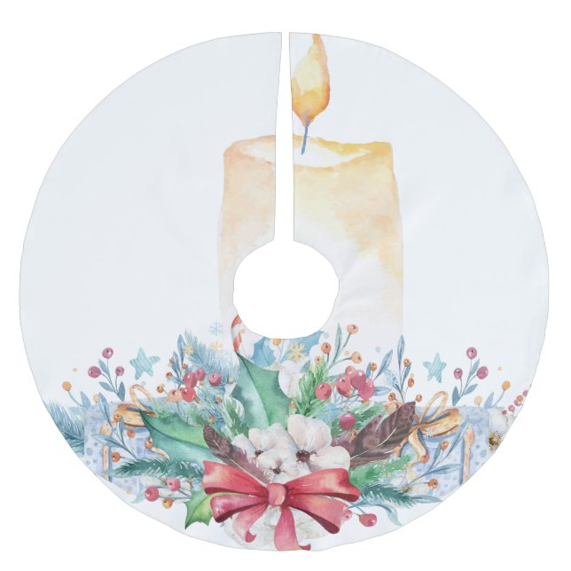 Rött skägg och ljus julgransmatta borstad polyester (Framsidan)