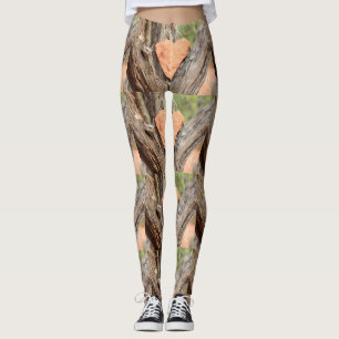rött skäll för stenhjärtaträd leggings