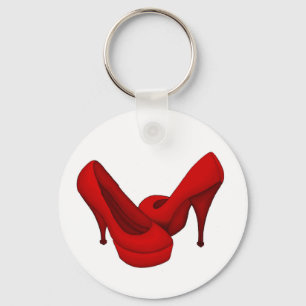 Rött skor Keychain Nyckelring
