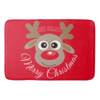 Rött skript för Cute Tecknad Reindeer jul