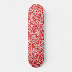 Rött skriptformat mini skateboard bräda 18,5 cm