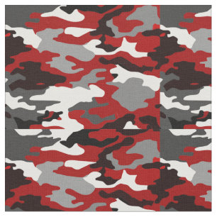 Rött skuggar Camo Tyg