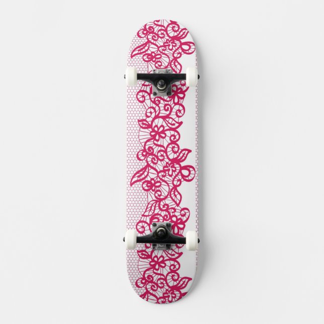 Rött snöre skateboard bräda 19,5 cm (Framsida)