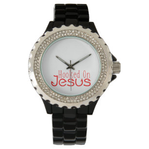 Rött som hakas på Jesus den svart Armbandsur