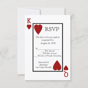 Rött spelkort Matchande RSVP OSA Kort