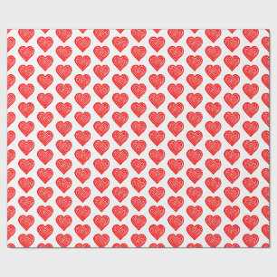 Rött spelkortssymbol hjärta Lino Cut Presentpapper