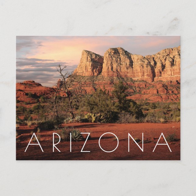 Rött stenland vykort (Framsida)