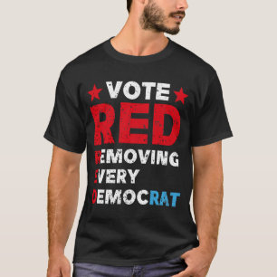 Rött stryk alla demokrater t shirt