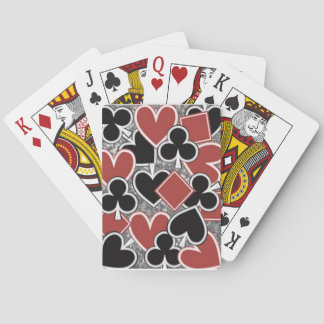 Rött svart, cykelpoker som leker kort spel kort