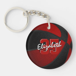 rött svart lag färg-pojkar basketboll