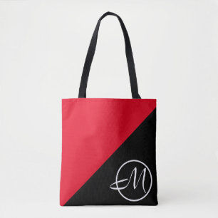 Rött svart Monogram Tygkasse