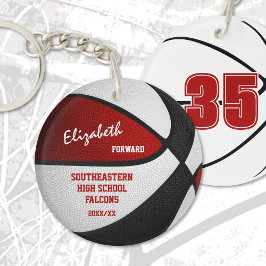 rött svart team färg keepsakbasketboll