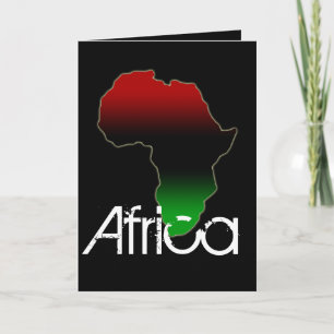Rött svartvitt och Grönt-Afrika, kort för kontinue