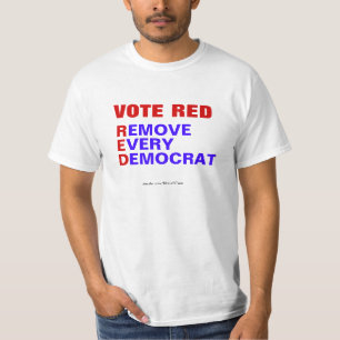 Rött Ta bort alla demokratier T-Shirt