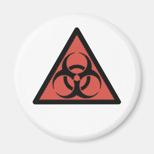Rött tecken på biofarlighet magnet