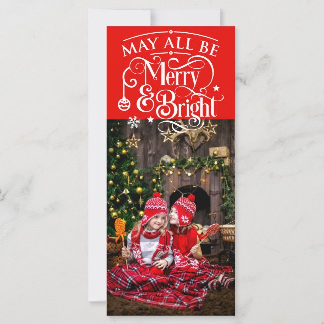 Rött tema för långa julfoto (Framsida)