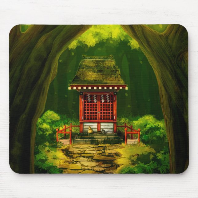 Rött tempel Mousepad Musmatta (Framsidan)