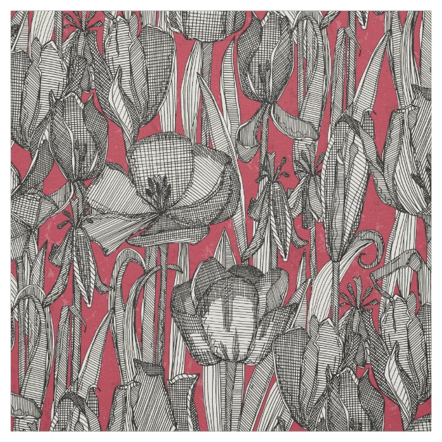 rött tgult tyg (Provkarta)