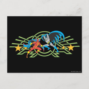 Rött Tornado + Batman Vykort