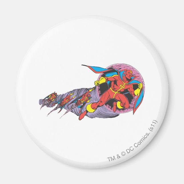 Rött Tornado i Vind Rörelse Magnet (Framsidan)