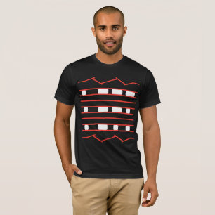 Rött tryck för däck för JPL-kuriositetRover & T-shirt