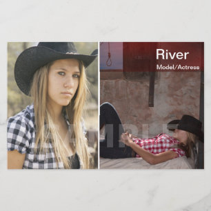 Rött tvåsidigt hörselskadade kort/komp-kort flygblad