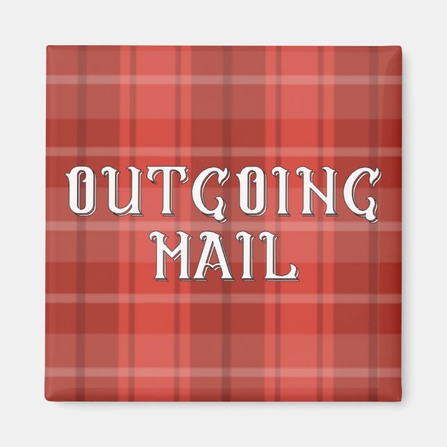 Rött utskrivet brev magnet (Framsidan)