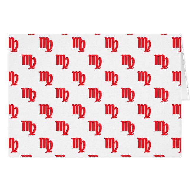 Rött vågmönster hälsningskort (Framsidan Horizontal)