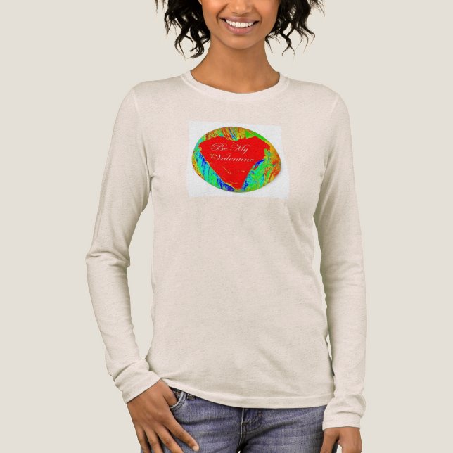 rött valentinhjärta t shirt (Framsida)